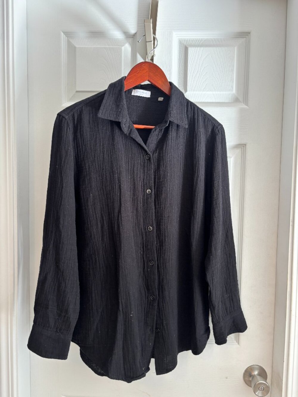 Aritzia Little Moon AirPlush Cotton Sail Shirt - Size XS - Black